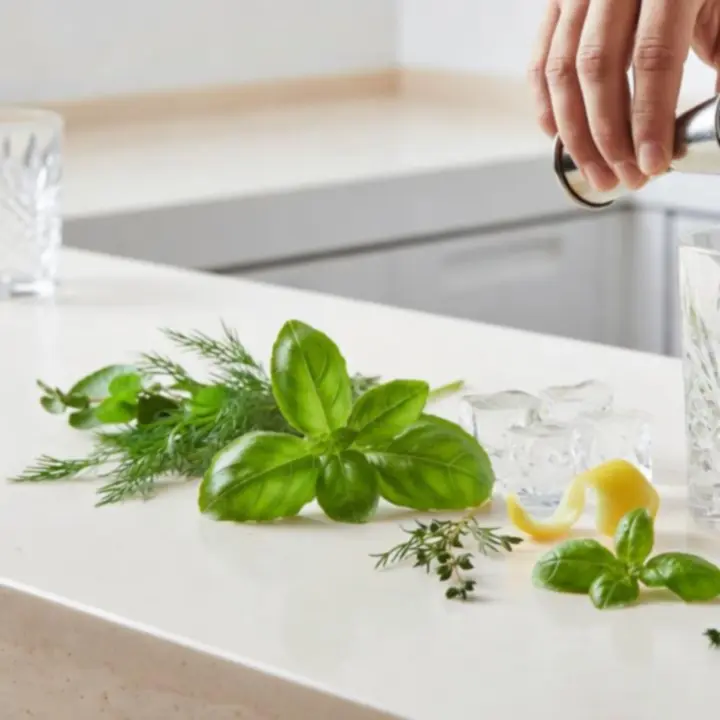 Barman przygotowujący koktajl z użyciem świeżych składników